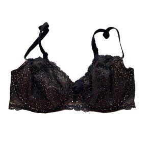 VTG Victorias Secret Womens Sz 36DD Lace Underwire Bra In Black & Nude